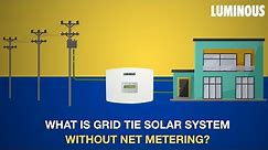 What is Grid Tied Solar System without Net Metering Eng
