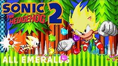 Sonic the Hedgehog 2 (Genesis/Mega Drive) Playthrough/Longplay (All Emeralds) (No Damage)