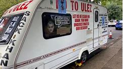 ULEZ protest caravan chained at Sadiq Khan's house