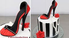 SHOE CAKE | How To Make a High Heel Stiletto Shoe by Cakes StepbyStep