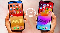 iOS 17.5 iPhone 15 vs iPhone 14 - Speed Test