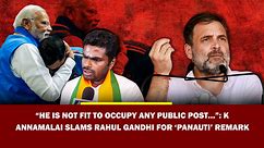 “He is not fit to occupy any public post…”: K Annamalai slams Rahul Gandhi for ‘Panauti’ remark
