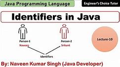 Identifiers in Java | Java Programming Language | Java
