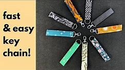How to Sew an Easy Wrist Keychain & Fabric Key Fob in 20 minutes!
