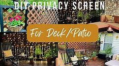 Spring/Summer 2023 DIY Privacy Screen for Outdoor Deck or Patio|Budget Friendly|Outdoor Living
