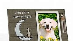 Pet Memorial Picture Frame Urns for Dogs Ashes, Dog Memorial Gifts, Remembrance Gifts for Pet Loss, Condolences for Dog Loss, Touching Sympathy Gift for Pet Owners, Rainbow Bridge Rustic Frames