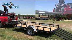 Loading ATV's on a Load Trail Single Axle Trailer with Front Ramp Gate and Rear Fold Gate