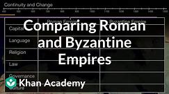 Comparing Roman and Byzantine Empires | AP US History | Khan Academy