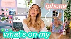 WHAT'S ON MY IPHONE *iOS 17* » aesthetic, organized & using the LAW OF ATTRACTION ☆