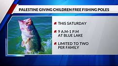 Palestine giving away free children's fishing poles for Family Fishing Day