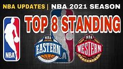 NBA STANDING | NBA 2021 SEASON | TOP 8 WESTERN AND EASTERN CONFERENCE