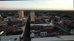 Aerial video of the City of Lancaster, Pennsylvania