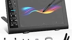 XOPPOX Graphics Drawing Tablet 10 x 6 Inch Large Active Area with 8192 Levels Battery-Free Pen and 12 Hot Keys, Compatible with PC/Mac/Android OS for Painting, Design & Online Teaching Black