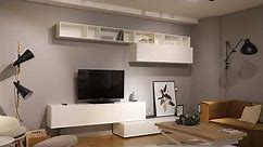 Wall Mounted TV Cabinet Design - Lugano Wall Unit by BoConcept