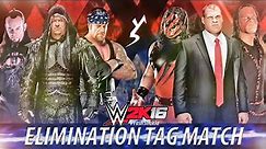 WWE 2K16 - UNDERTAKER vs KANE | 6 Man Elimination Tag Team Match | PS4 Gameplay