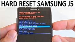 HARD RESET Samsung Galaxy J5