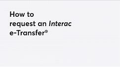 How to Request an Interac e-Transfer with your PC Money Account with Audio Description| PC Financial