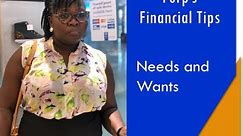 Budgeting-Needs and Wants