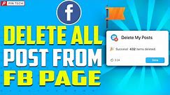 how to delete all post from Facebook page 2023