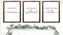 14x20 inches Set of 3, The Best Memories Are Made Gathered Around The Table | dining room wall decor | kitchen wall decor | kitchen wall art | dining room wall art | Wood Signs