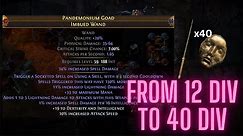POE Crafting Guide | 40 Div Int-Stacker Wand for 11 div of materials