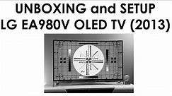 Unboxing and setup LG 55EA980V OLED TV