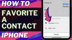 iOS 17: How to Favorite Contact on iPhone