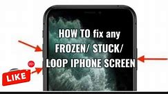 How to fix any iPhone FROZEN/ STUCK/ LOOP SCREEN || HOW TO FORCE START IPHONES