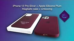 iPhone 12 Pro Silver + Apple Silicone Plum MagSafe case + Unboxing
