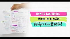 How to Take Notes For Online Classes | Cornell Note Taking Method