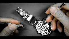 How to adjust bracelet on the Casio World Time AE1200
