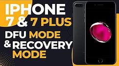 iphone 7 & 7 plus DFU Mode and Recovery Mode || force restart iphone 7 & 7 plus