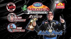 NHRA Arizona Nationals Funny Car winner, Austin Prock, joins NHRA's Alan Reinhart and Joe Castello