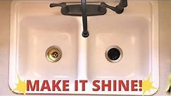 HOW TO CLEAN A CERAMIC or PORCELAIN SINK So It Shines!: Clean Your White Kitchen Sink