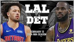 Los Angeles Lakers vs Detroit Pistons Full Game Highlights | Feb 13 | 2024 NBA Season