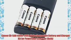 Canon CB-5AH (CBK4-300) AA Rechargeable Battery and Charger Kit for PowerShot Cameras (Bulk)