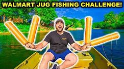 Walmart JUG FISHING with GIANT LIVE GOLDFISH Challenge!!! (Catch Clean Cook)