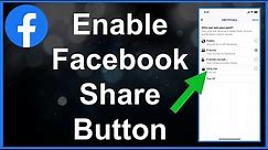 How To Enable Facebook Share Button