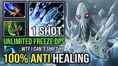 UNLIMITED FREEZE SLOW 1450 Attack Range First Item Parasma 100% Anti Healing Solo Mid AA Dota 2