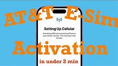 How to activate an E Sim via My At&t app