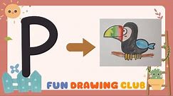 How to draw with alphabet | Fun with alphabet | Drawing with Letters for Kids | ABCD #draw