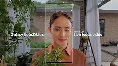 Galaxy Note20 Ultra: How to use Live focus video | Samsung
