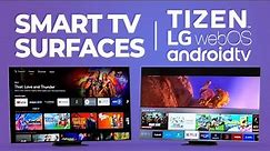 Best Smart TV Surfaces Comparison in 2022 - LG webOS, Samsung Tizen, Android TV
