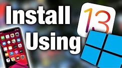 Install iOS 13/iPadOS 13 using WINDOWS for FREE