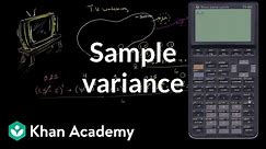 Sample variance | Descriptive statistics | Probability and Statistics | Khan Academy