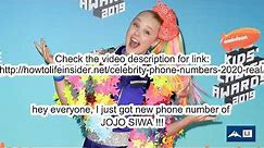 Jojo Siwa phone number 2022 real with test
