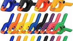 MAXPOWER 22-pieces Spring Clamps, 2-inch Clamps x 18 PCS, 3-inch Clamps x 4 PCS, Plastic Small Mini Clamps for Woodworking Assembly and Photography Backdrop