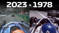 F1 but every gear change, it changes season (2023 - 1978)