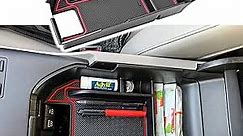 RUNROAD Center Console Organizer Compatible with Toyota Camry XLE XSE 2018-2024 and Camry LE SE 2020 2021 2022 2023 2024 Accessories, Armrest Insert Tray Secondary Storage Box Fit 2 USB Ports, Red