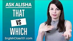 That vs Which: Difference and Comparison - Basic English Grammar